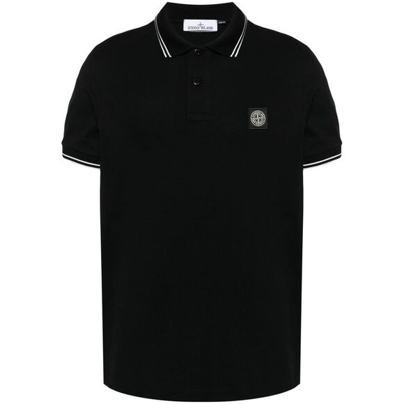 Stone Island Men Logo Cotton Polo Shirt